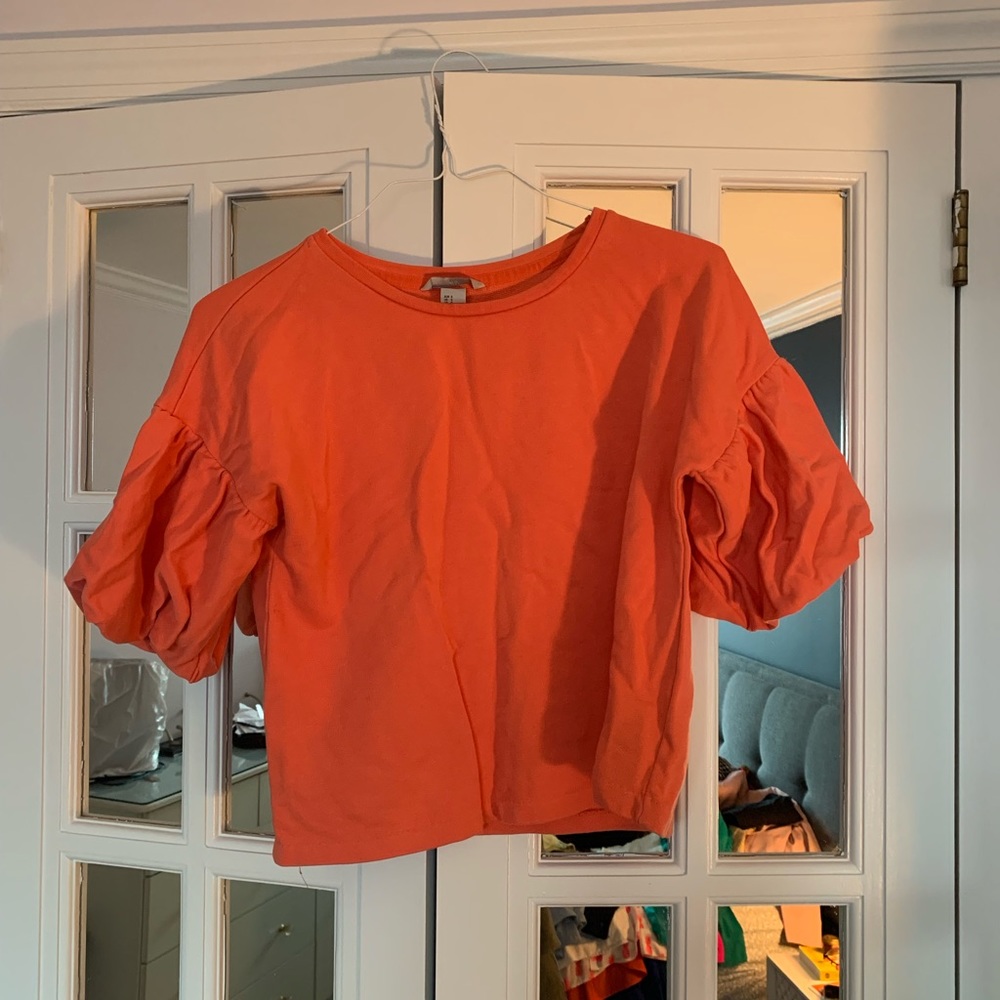 Zara blouse with fluffy sleeves